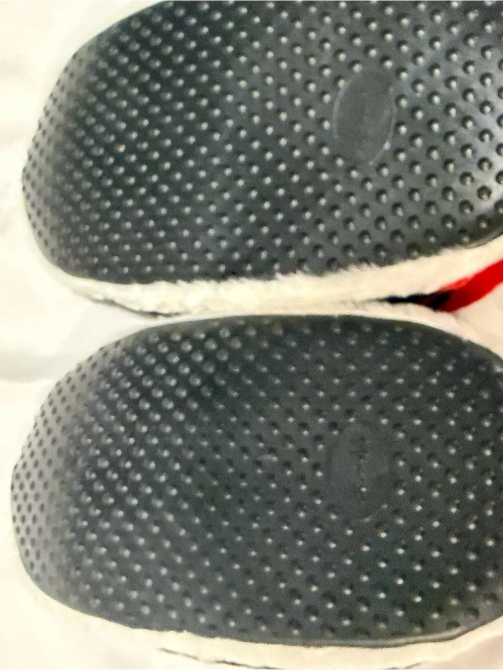 Kids Plush Slippers - Black & Red Cozy Trainer Style